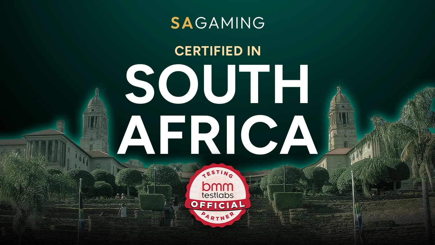 A SA Gaming está agora certificada na África do Sul!